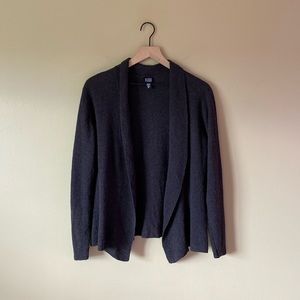 Eileen Fisher 100% Wool Charcoal Cardigan Size XL